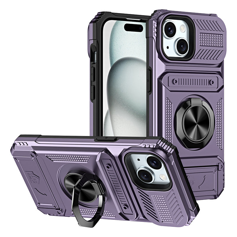 Magnetic iPhone Case with Card Holder & Kickstand