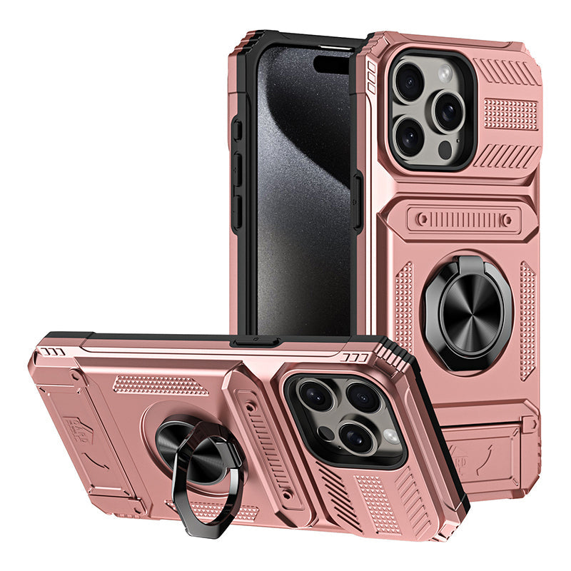 Magnetic iPhone Case with Card Holder & Kickstand