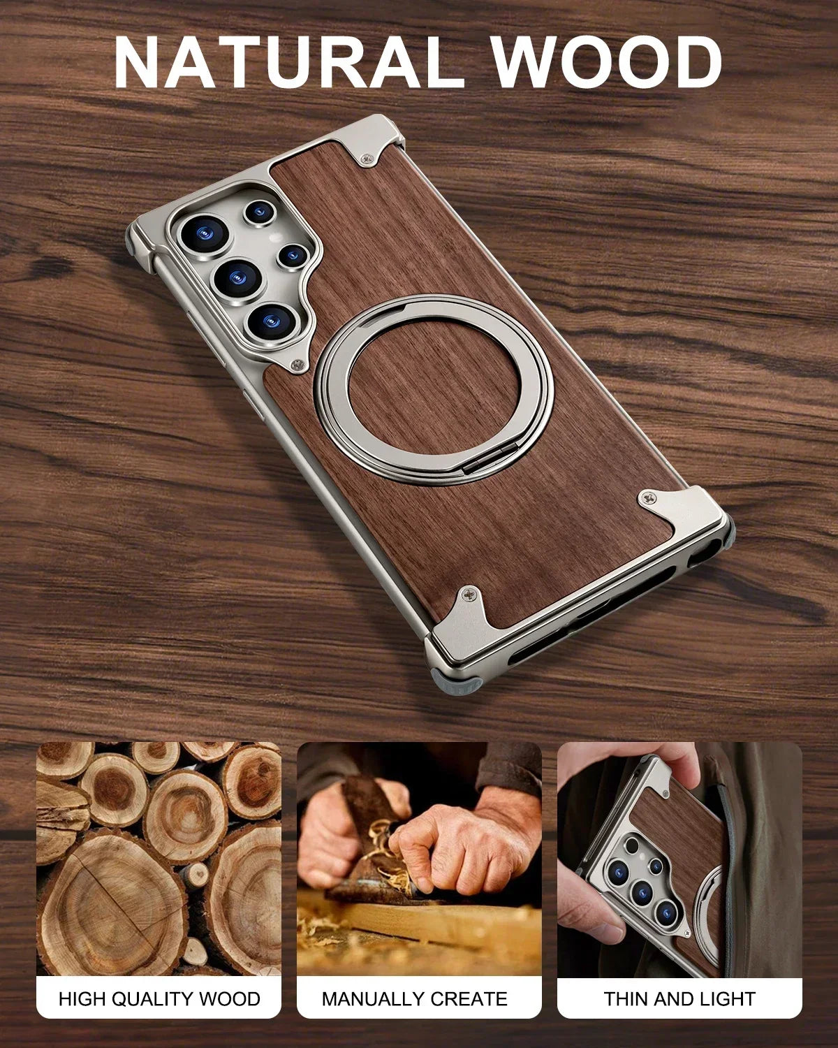 WoodGuard MagSafe Case for Samsung