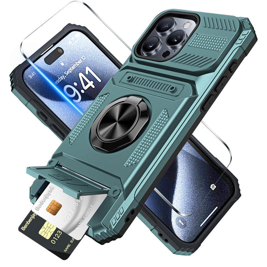 Magnetic iPhone Case with Card Holder & Kickstand