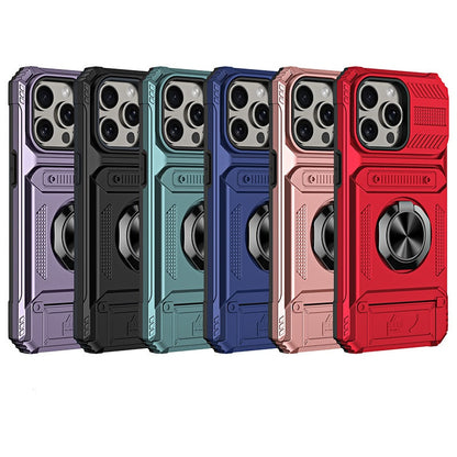 Magnetic iPhone Case with Card Holder & Kickstand