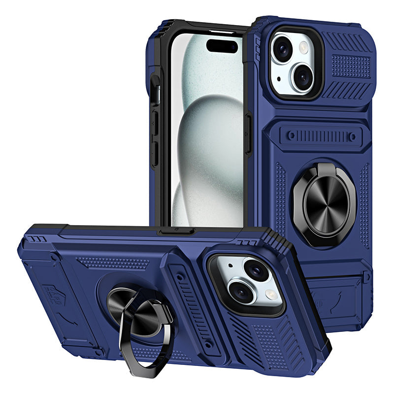 Magnetic iPhone Case with Card Holder & Kickstand